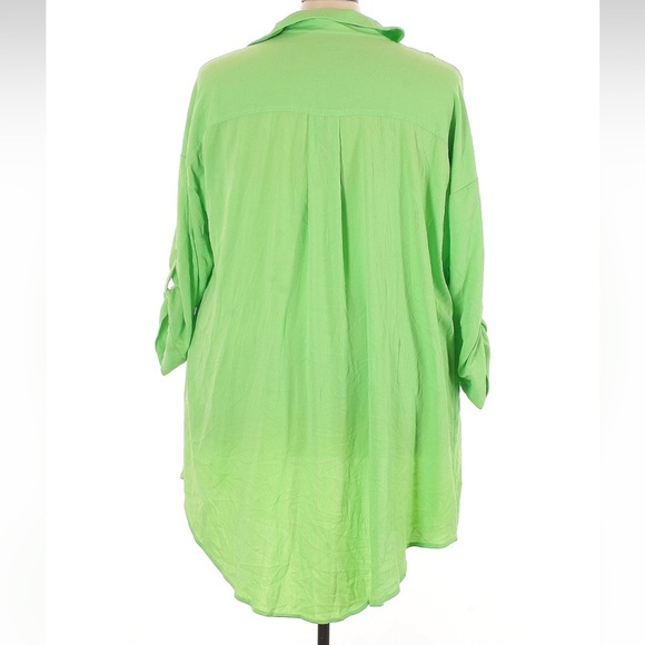 Torrid Vibrant Green Open Front Cardigan Kimono Duster Women’s Plus Size 3X - Picture 2 of 5